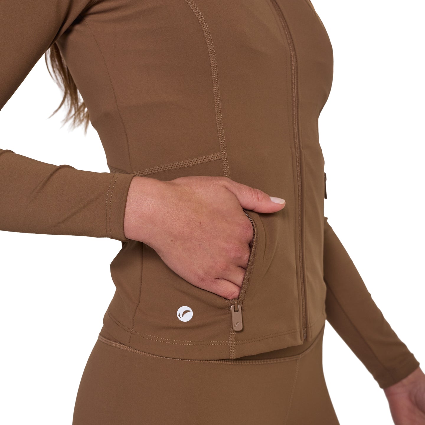 Chaqueta Deportiva Con Cierre Marron