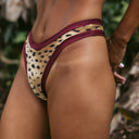 Bottom de Bikini sin elástico Paula Rib Chita Granate by Paula y Sofía Fernández