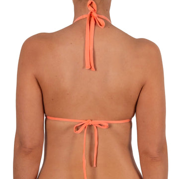 Top de Bikini Triangulo Amarrado al Cuello Becca Azul Coral