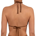 Top de Bikini Triangulo Amarrado al Cuello Becca Amarillo Cafe