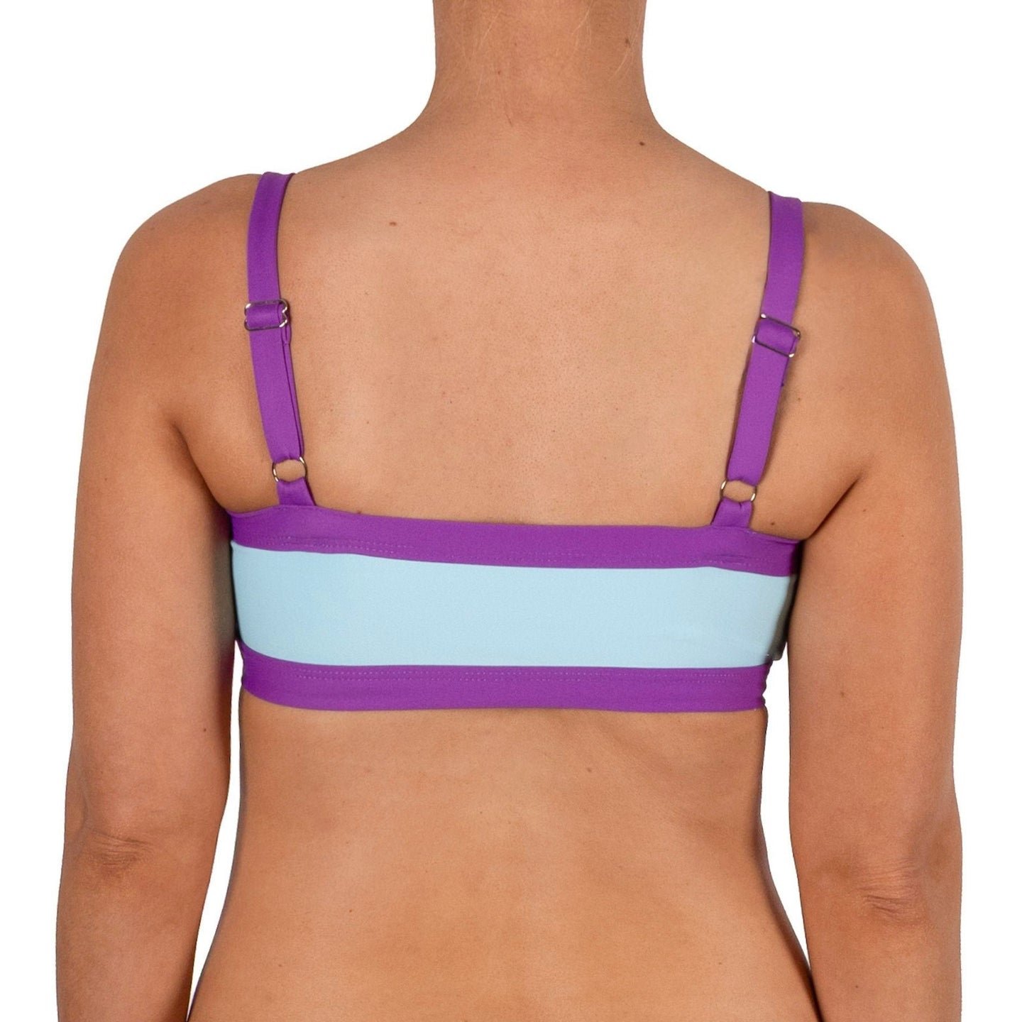 Top de Bikini Escote Semi Recto Tirante Ancho Anna Celeste Morado