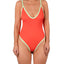 Traje de Baño Escote V Valentina Tomate Menta