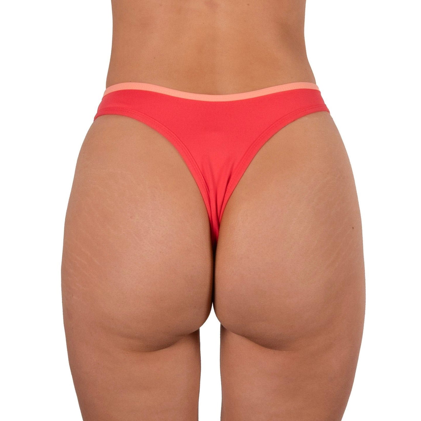 Bottom de Bikini sin Elástico Alegra Salmon Contorno Superior Coral