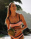 Top de Bikini Escote Semi Recto Tirante Ancho Anna Rosa Palo Cafe