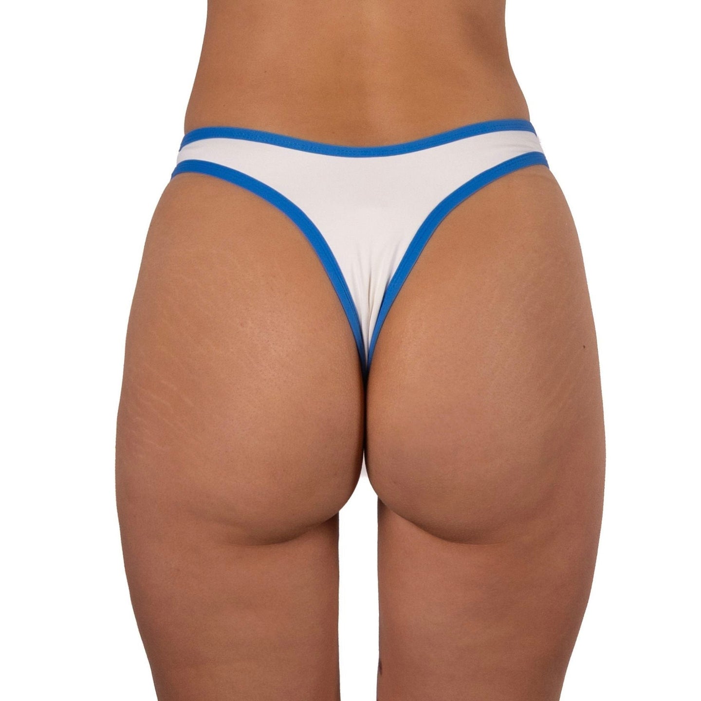 Bottom de Bikini sin Elástico Alegra Blanco Azul
