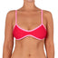 Top de Bikini Escote Redondo Veronica Rojo Rosa