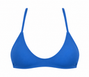 Top de Bikini Escote Redondo Profundo Amarrado al Cuello Kara Azul Eléctrico
