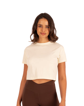 Polera Basica Corta Amarilla