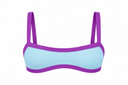 Top de Bikini Escote Semi Recto Tirante Ancho Anna Celeste Morado