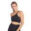 Peto Deportivo un Hombro Fleur Negro