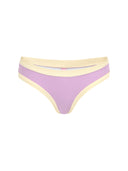 Bottom De Bikini Tiro Medio Sin Elastico Agustina Rib Morado Amarillo