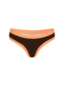 Bottom De Bikini Tiro Medio Sin Elastico Agustina Rib Trenzado Cafe Whiskey Naranja