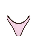Bottom de Bikini sin Elástico Alegra Rib Trenzado Rosa Cafe