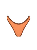 Bottom de Bikini sin Elástico Alegra Rib Trenzado Naranja Whiskey