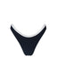 Bottom de Bikini sin Elástico Alegra Rib Trenzado Negro Contorno Superior Blanco
