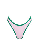 Bottom de Bikini sin Elástico Alegra Rib Trenzado Rosa Verde