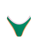 Bottom de Bikini sin Elástico Alegra Rib Trenzado Verde Naranja Rosa