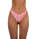Bottom de Bikini sin Elástico Alegra Cuadrille Rojo