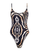 Traje De Baño Entero Espalda Abierta Blanca Tiger by Paula y Sofía Fernández