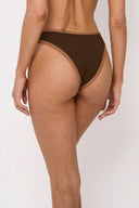 Bottom de Bikini sin Elástico Carla Rib Trenzado Cafe Whiskey