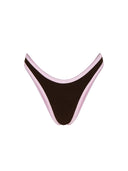 Bottom de Bikini sin Elástico Carla Rib Trenzado Cafe Rosa