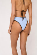 Bottom de Bikini sin Elástico Carla Rib Celeste Cafe