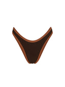 Bottom de Bikini sin Elástico Carla Rib Trenzado Cafe Whiskey
