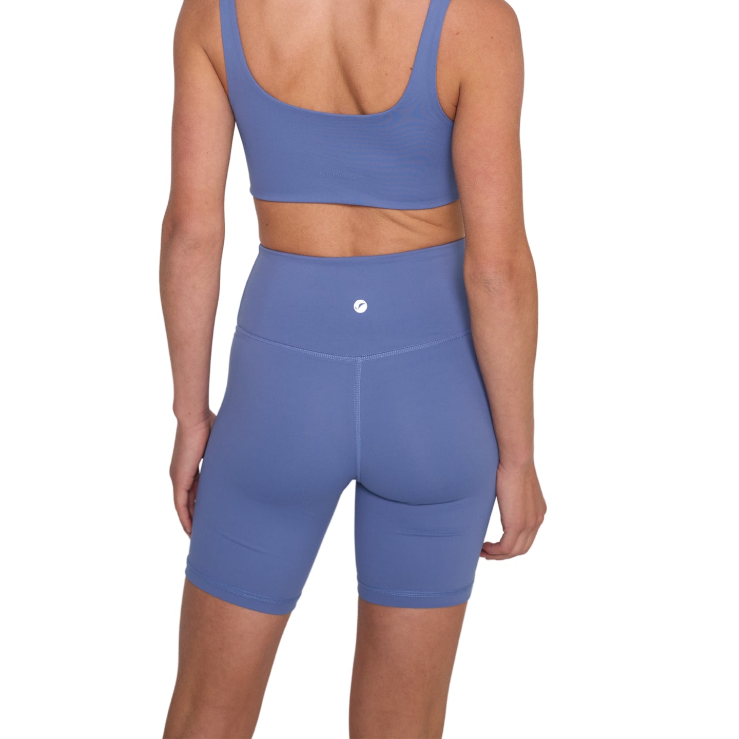 Biker Tiro Alto Azul Claro