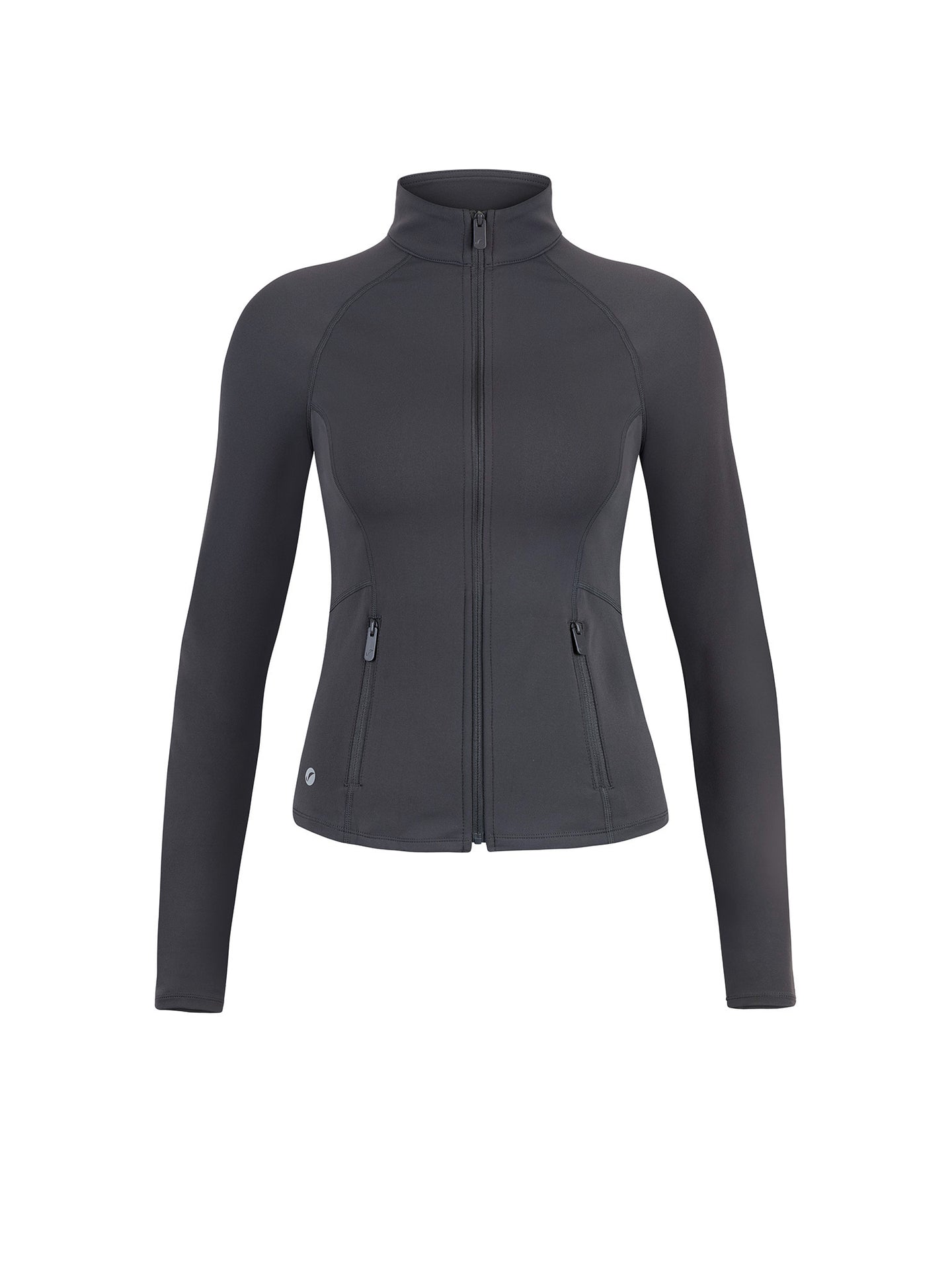 Chaqueta Deportiva Con Cierre Gris Oscuro