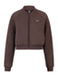 Chaqueta Mujer Crop Cierre Modal Chocolate