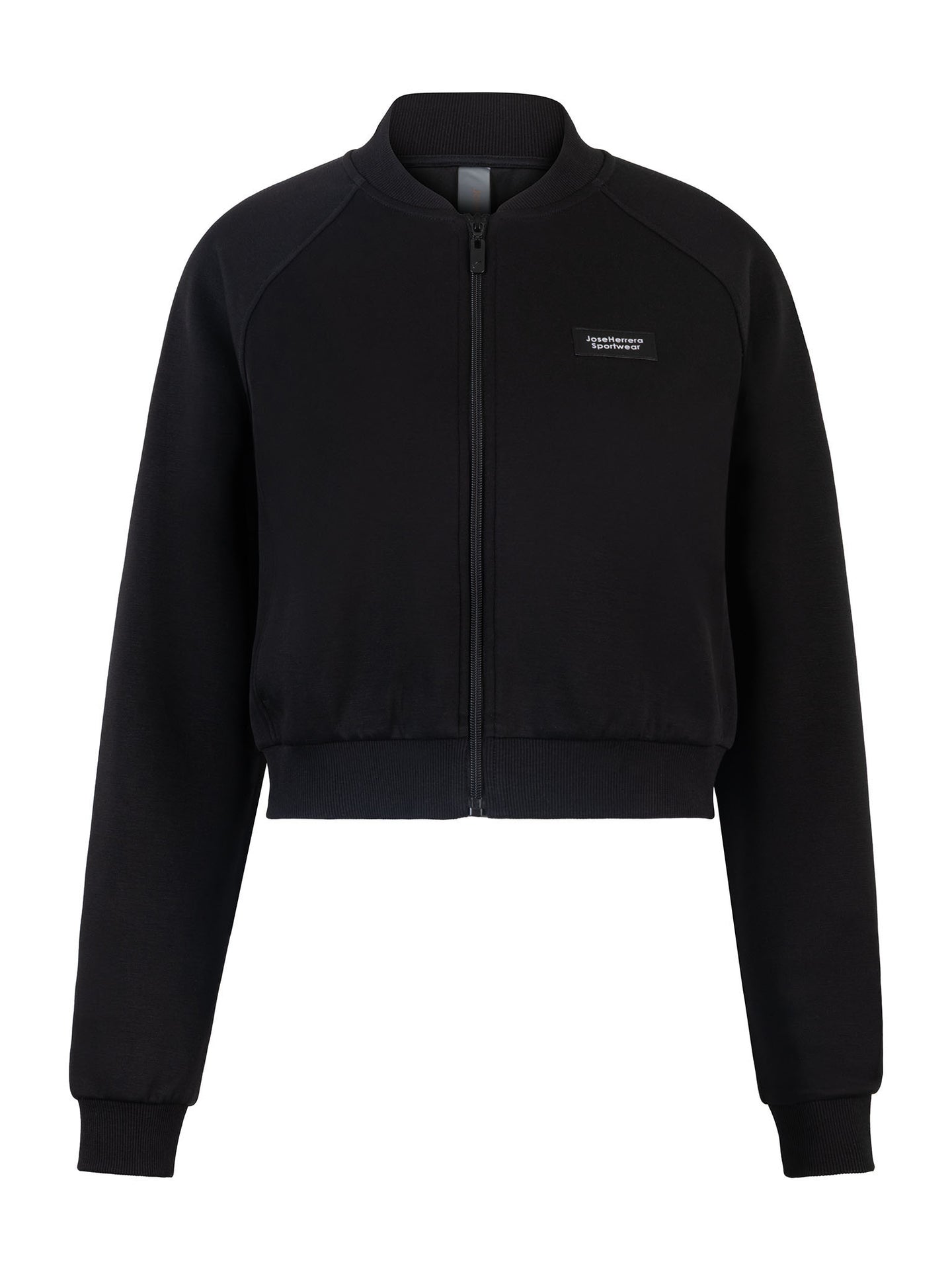 Chaqueta Mujer Crop Cierre Modal Negro