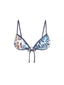 Top de Bikini Escote Redondo Argolla Plateada Cloe Guepardo Brillo Noche by Paula y Sofía Fernández