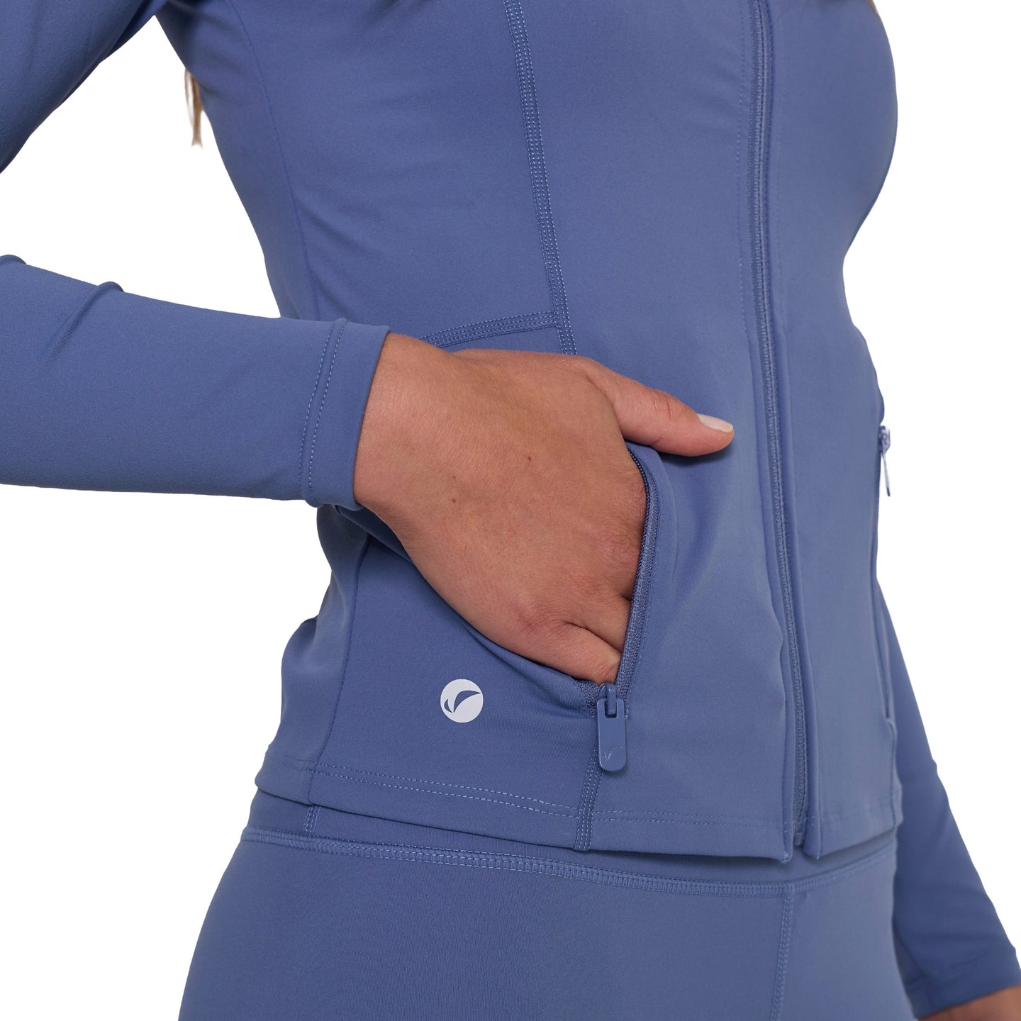 Chaqueta Deportiva Con Cierre Azul Claro