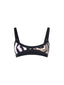 Top de Bikini Escote Profundo Tirante Ancho Dominique Tiger Negro by Paula y Sofía Fernández