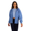 Poleron Hoddie Oversized con Cierre Azul