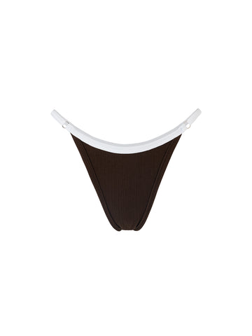 Eliana Rib Trenzado Cafe Blanco