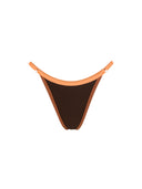 Bottom de Bikini Con Tirantes Ajustables Eliana Rib Trenzado Cafe Whiskey Naranja