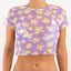 MESH CROP TOP FLOWER LOVE TUL