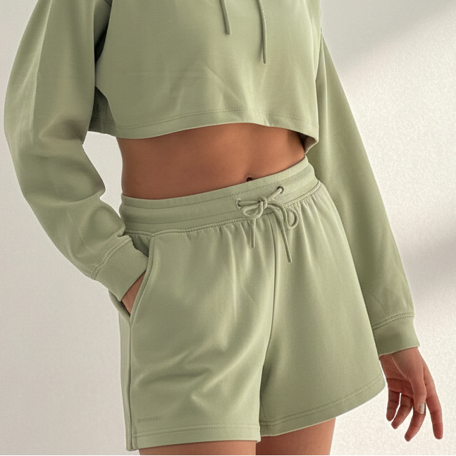 Short de Modal Cintura Ajustable Soft Musgo
