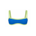 Top de Bikini Escote Semi Recto Tirante Ancho Anna Azul Menta