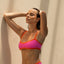 Top de Bikini Escote Semi Recto Tirante Ancho Anna Rosa Naranjo