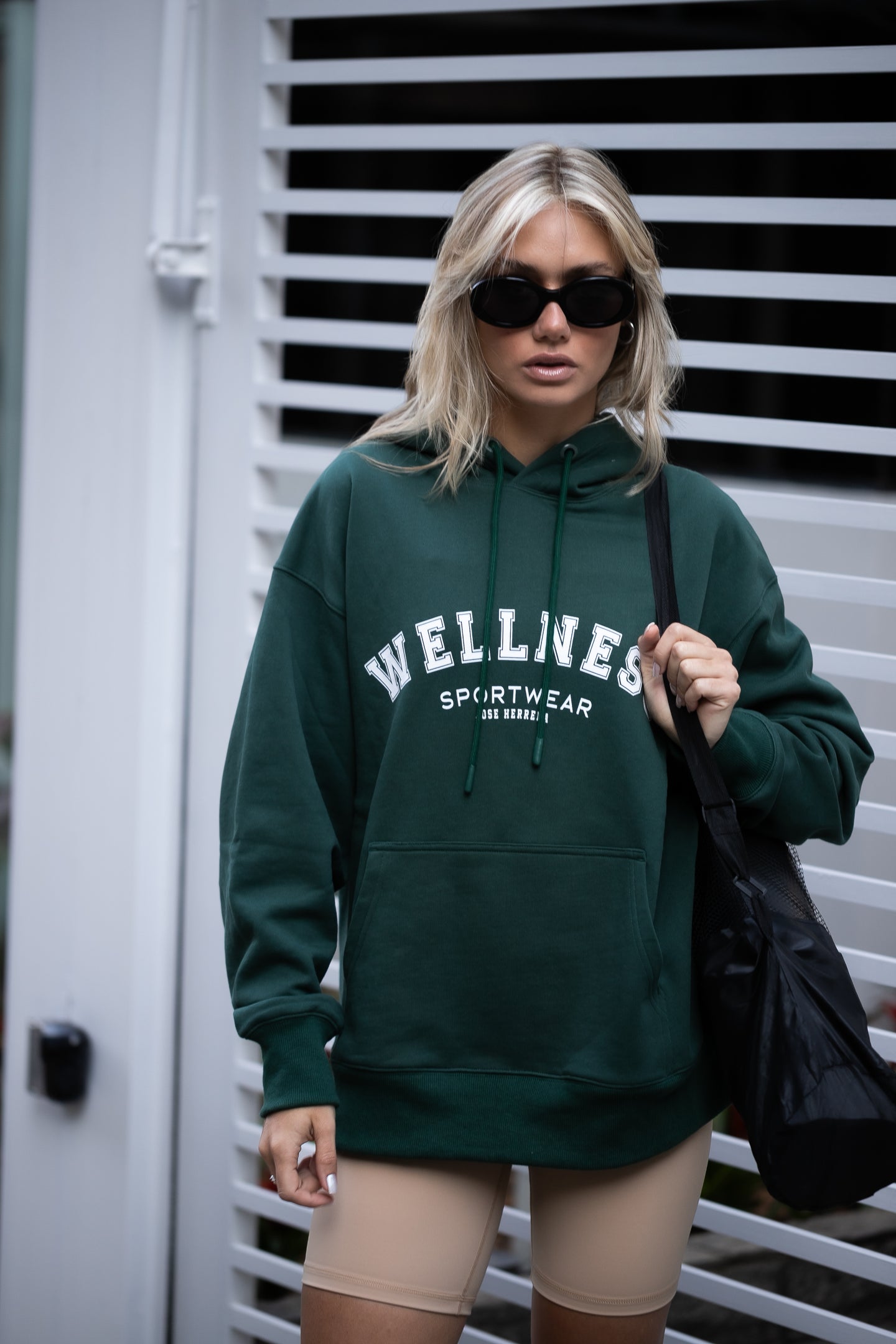 Sudadera con capucha Poleron Oversized Verde 