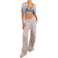 Pantalón Cintura Elasticada corte Recto Estampado Zebra Azul