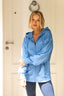 Poleron Hoddie Oversized con Cierre Azul