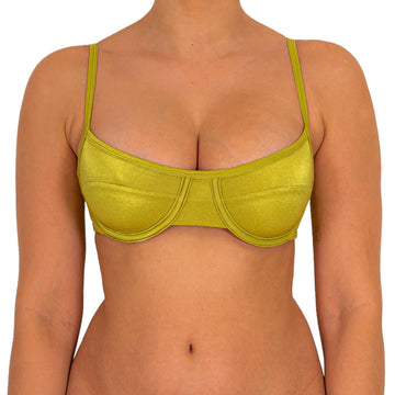 Top de Bikini con Arco Lucia Brillo Aguacate