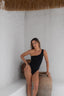 Traje De Baño Entero Un Hombro Sabrina Negro