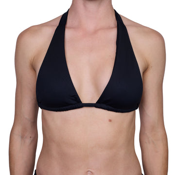Top de bikini triangular largo gloria negro