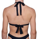 Top de bikini triangular largo gloria negro