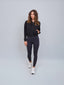 Chaqueta Mujer Crop Cierre Modal Negro