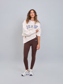 Poleron Cuello Redondo Oversized Mujer JHSW Crema